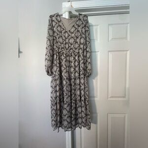 Elegant Floral Print Dress